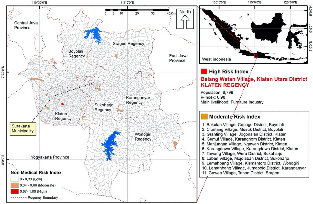 Non-medical risk index in Greater Surakarta.