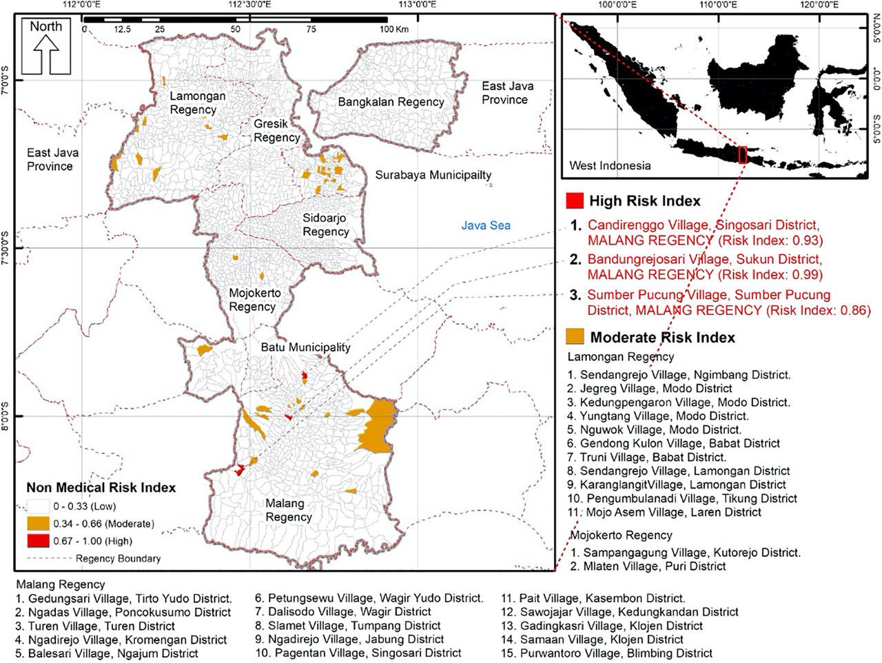 Non-medical risk index in Greater Surabaya.