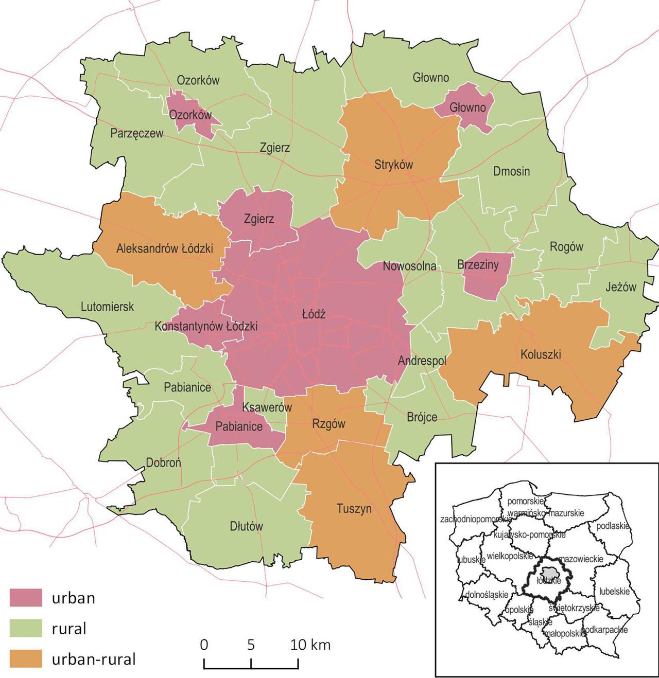 The study area with its administrative division.Source: authors’ own elaboration.