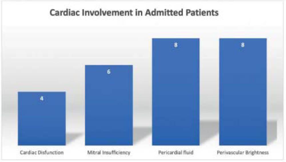 Cardiological involvement in Kawasaki-like from PIMS in COVID-19 Pandemic in our cohort, after admission.