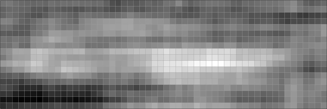 Exemplary realisation of random field modelling cohesion for θv = 1 m and θh = 10 m