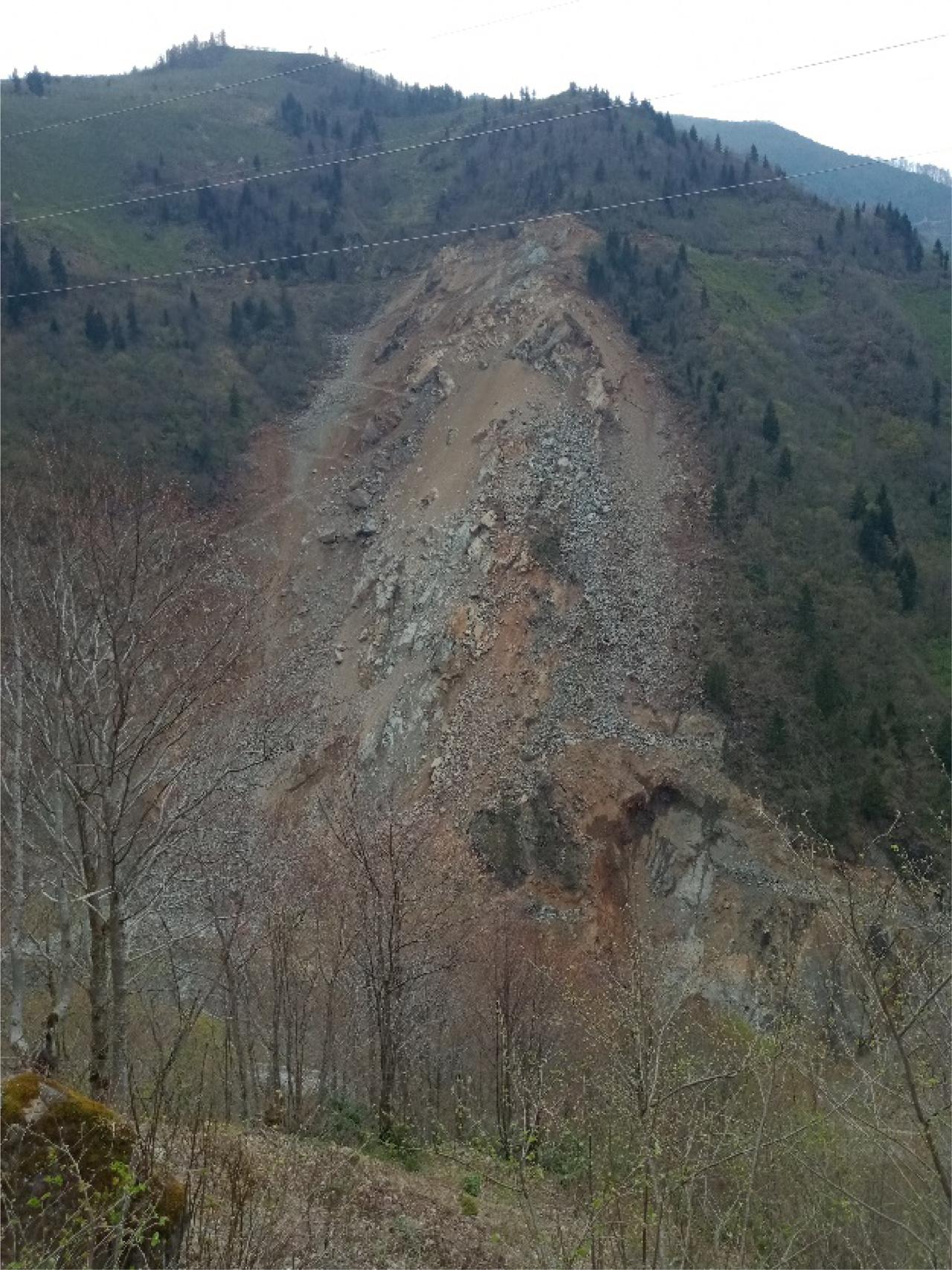 The Kovanlik quarry after the slope instability.
