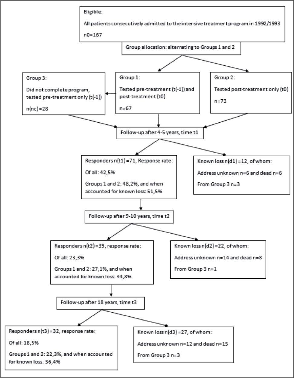 Study flow chart: Patients’ inclusion and dropout from the study.