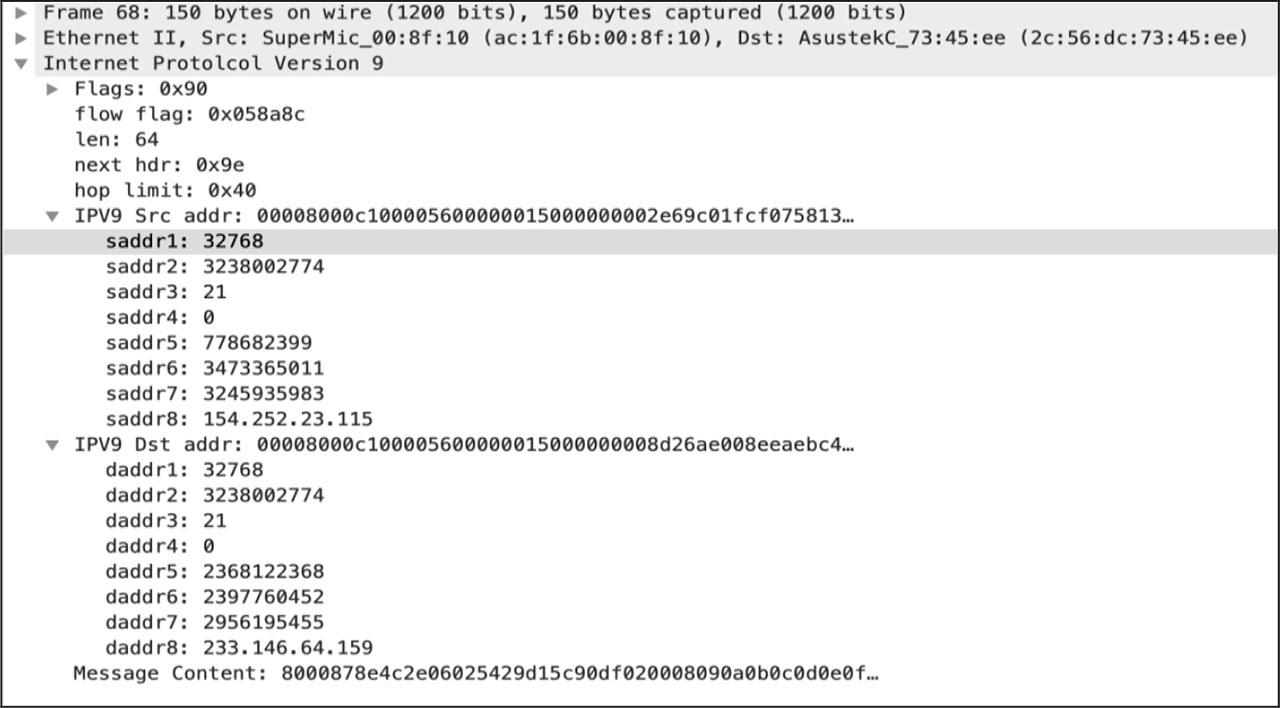 ICMPv9 请求包 2(使用地址加密方向)