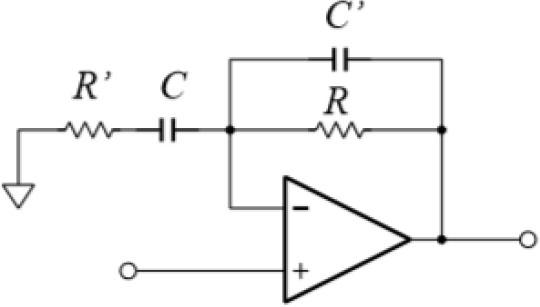 Negative group delay electronic circuit