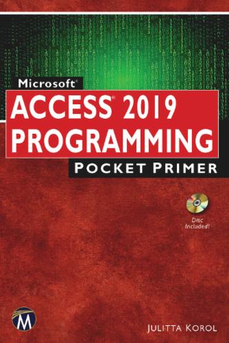 Microsoft Access 2019 Programming Pocket Primer's Cover Image