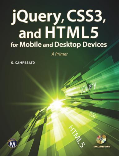 jQuery, CSS3, and HTML5 for Mobile and Desktop Devices's Cover Image