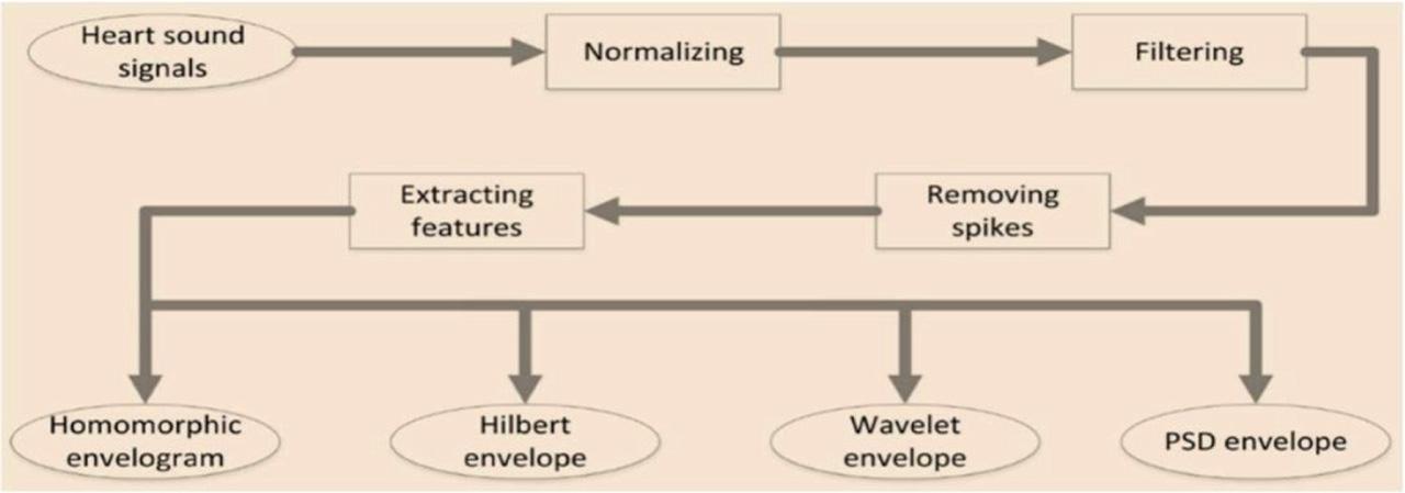 Block diagram of Heart Sound preprocessing.