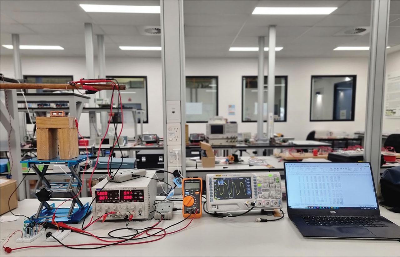 Vertical misalignment testing setup.