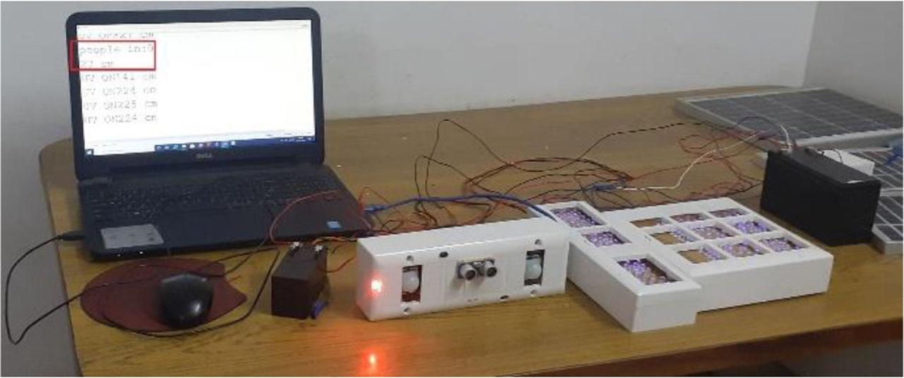 UV array ON condition.