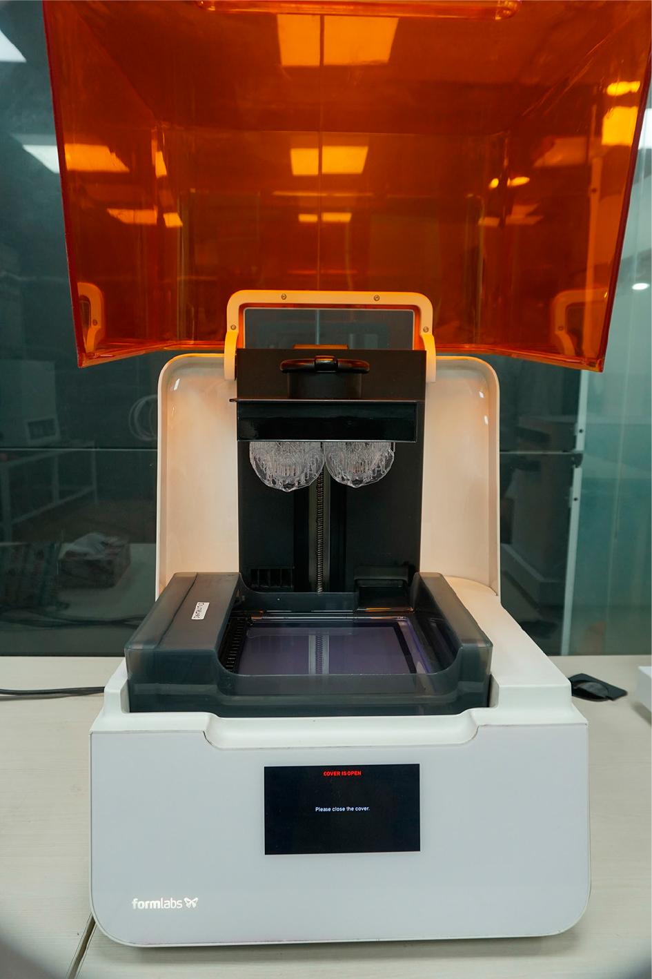Aligners printed using a Form 3B printer.
