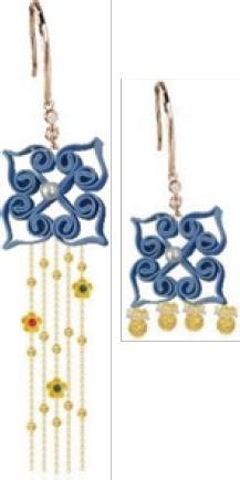 “Alloy Prism” series earrings (Designed and drawn by the author)