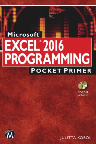 Microsoft Excel 2016 Programming Pocket Primer's Cover Image