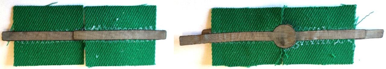 Example views of a part of the connector prototypes (substrate and electro-conductive paths only)