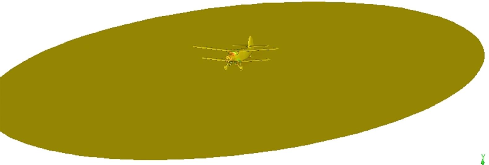 Domain included in the model for the external geometry.