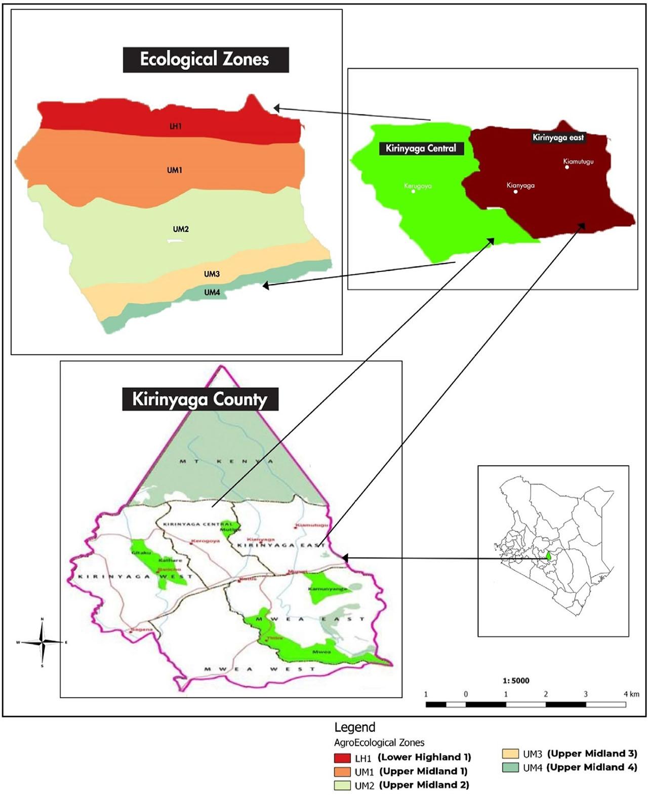 Thematic map of Kirinyaga Central Sub-County and Kirinyaga East Sub-CountySource: GeoCurrents (2015).