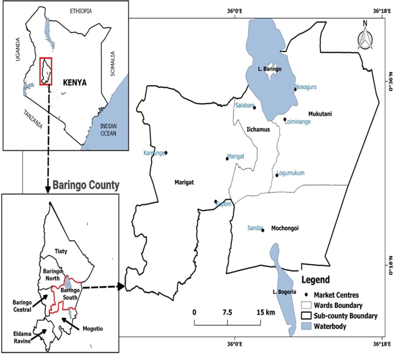Map of Baringo CountySource: Egerton University, Department of Geography, 2023.