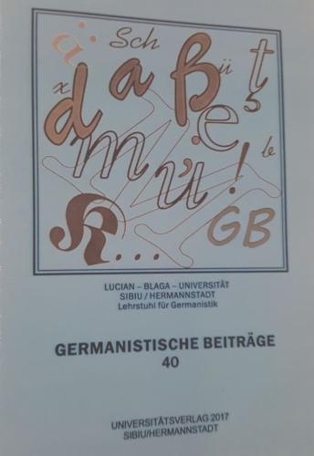 Germanistische Beiträge's Cover Image