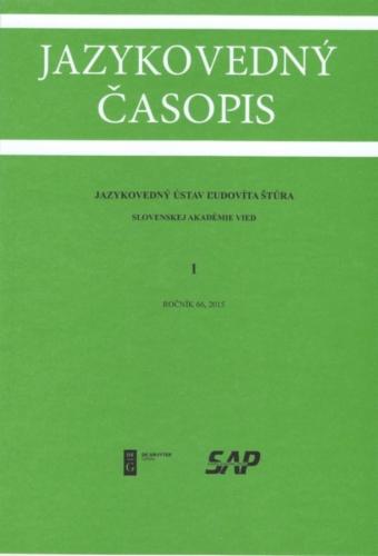 Journal of Linguistics/Jazykovedný casopis's Cover Image