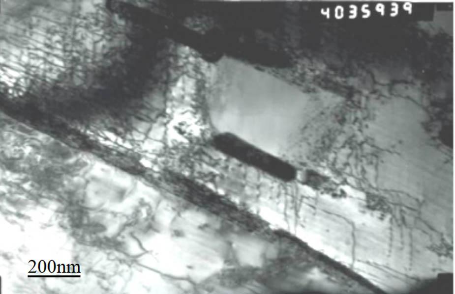 Microstructure of martensitic steel after 90,000 h of operation.