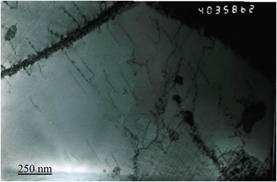 Microstructure of P91 steel with abnormal heat treatment.