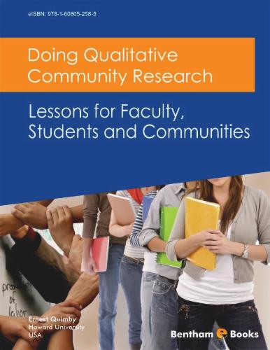 Doing Qualitative Community Research: Lessons For Faculty Students And Communities