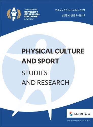 Physical Culture and Sport. Studies and Research's Cover Image