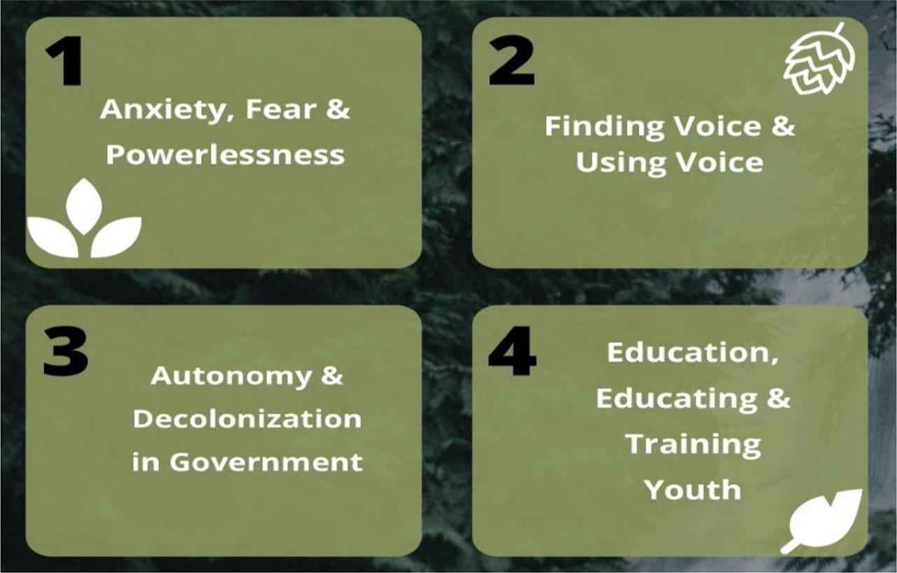 The across-participant themes identified through consultation with Indigenous youth