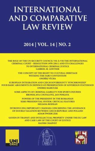International and Comparative Law Review's Cover Image