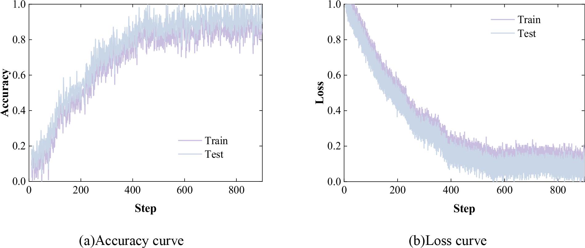 The training results of the MSVM model in the training set and the test set
