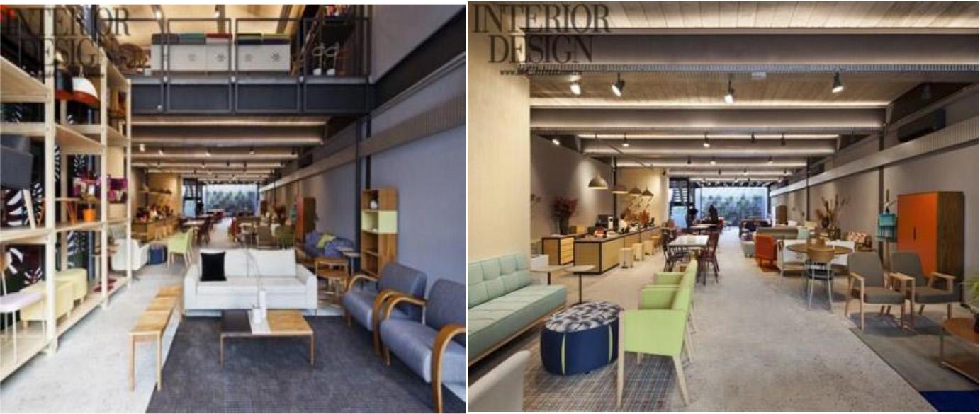 Interior view of the first floor of the IKEA furniture store in São Paulo, Brazil