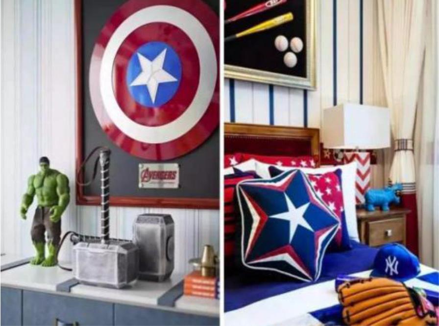 Decorative effect of boys' room furniture