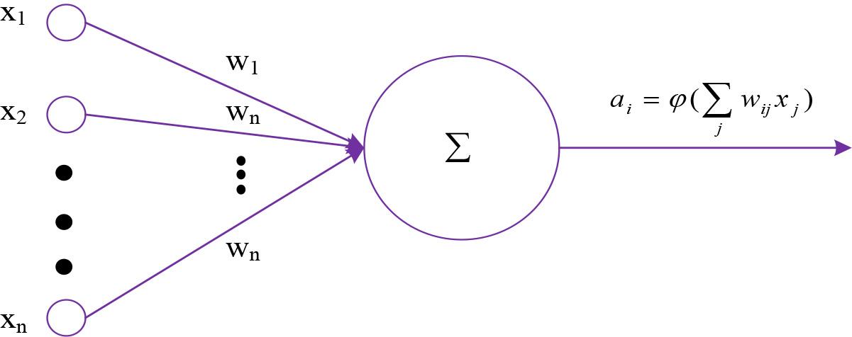 Details of the construction of the neuron