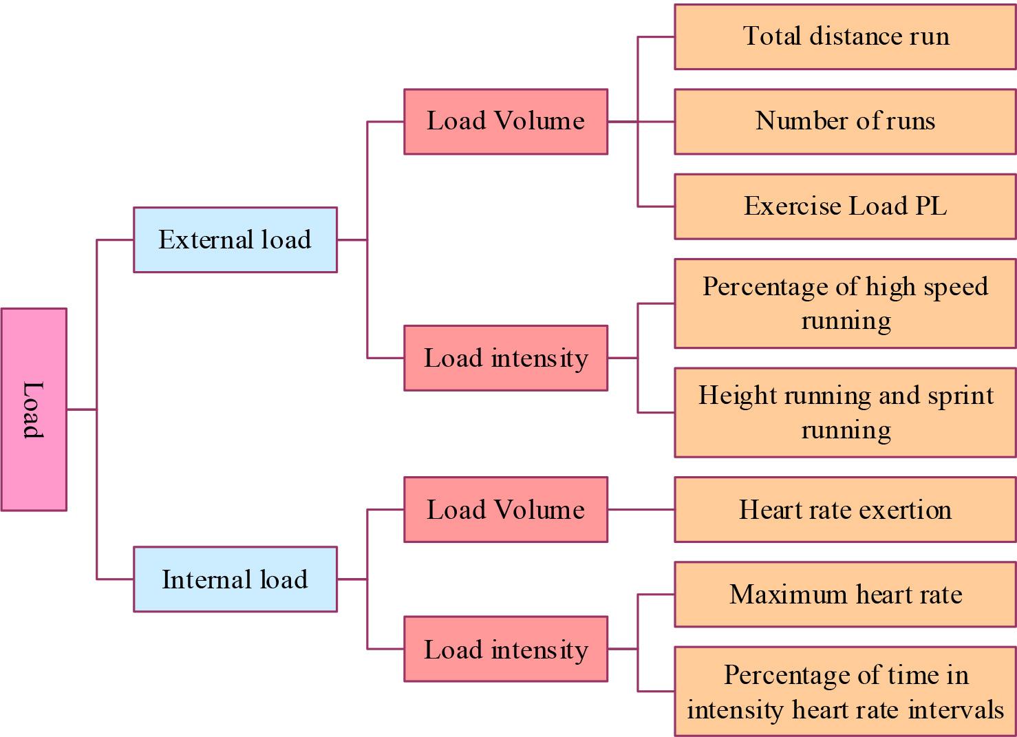 Evaluation index of football training load