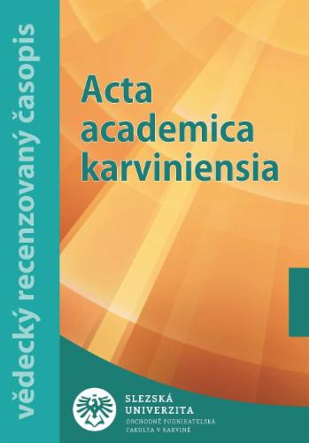 Acta academica karviniensia's Cover Image