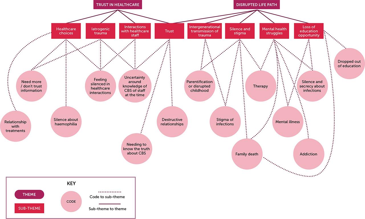 Reflective thematic analysis codes and themes
