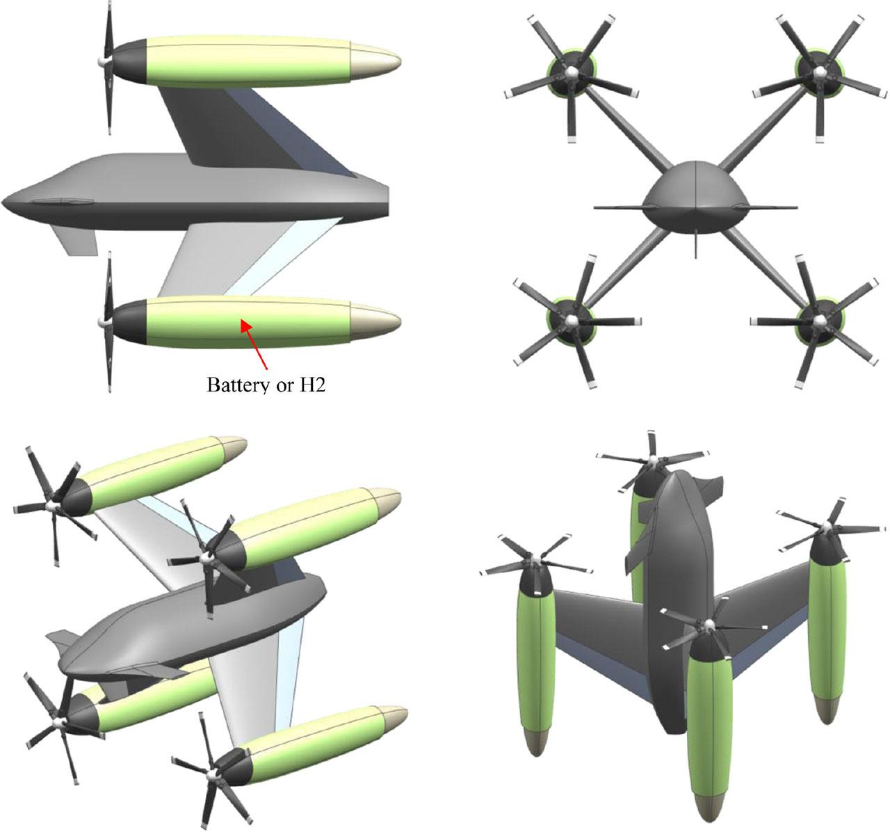 Scheme of the airplane for transport (option 1).