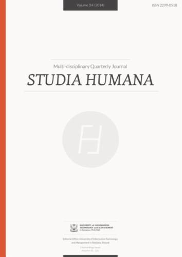Studia Humana's Cover Image