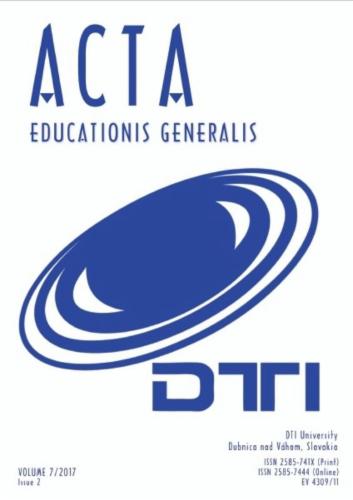 Acta Educationis Generalis's Cover Image