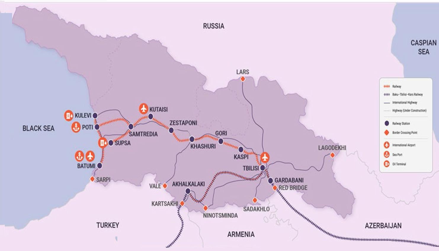 Transport Network Map
Source: https://pmcg-i.com/research/transportation-and-logistics-sector-in-georgia/