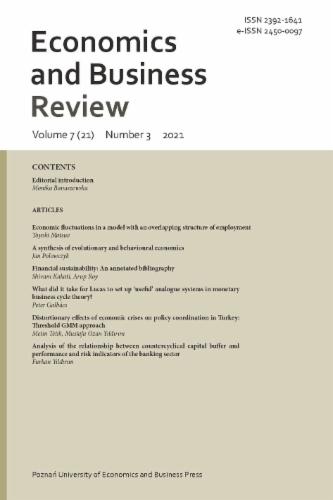 Economics and Business Review's Cover Image