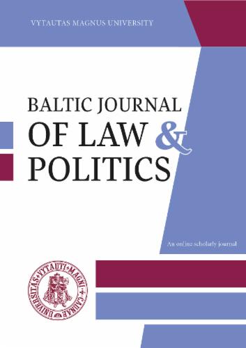 Baltic Journal of Law & Politics's Cover Image