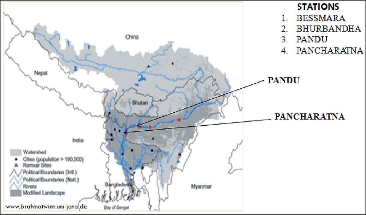 Location of the gauging sitesSource: Khandekar (2014)