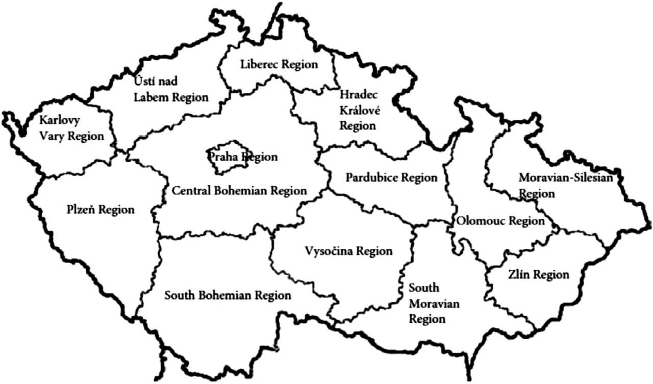 Regions of the Czech RepublicSource: own elaboration.