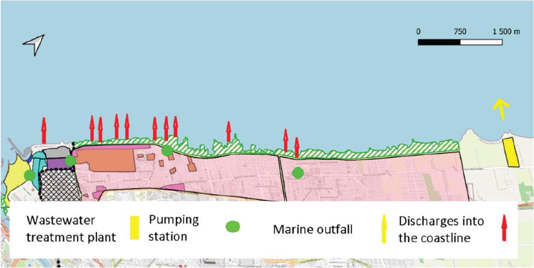 Coastal discharges in Salé before and after the implementation of the depollution project
Source: own work.