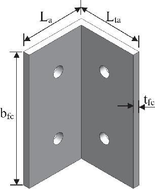 Flange cleat dimensions
Source: own work.