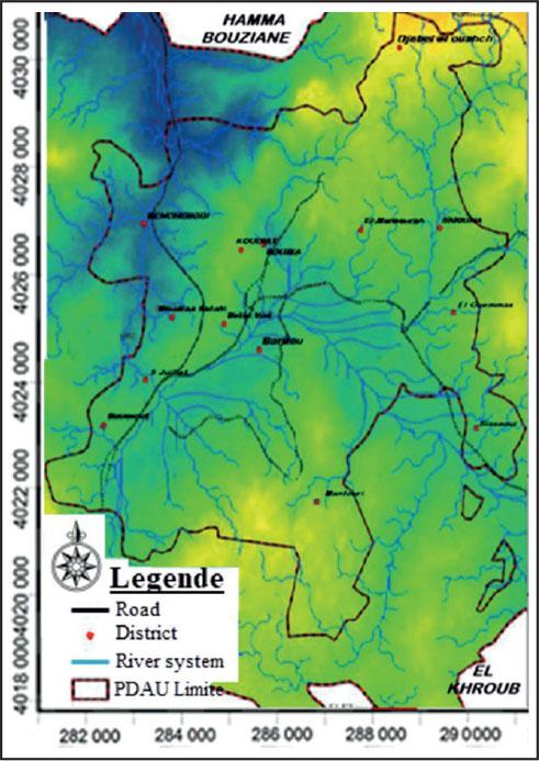 Constantine hydrographic network
Source: own work based on Mezhoud and Benazzouz (2018), Samy et al. (2019).