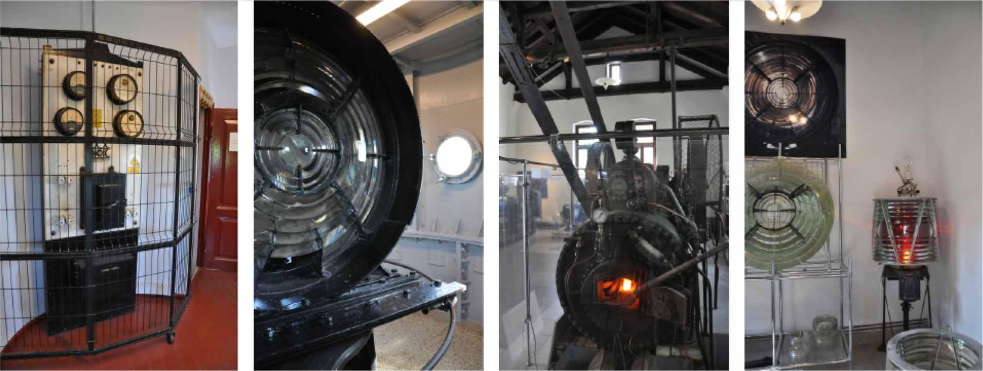 Exhibition of old navigation devices in the Rozewie I lighthouse complex. Photographs: A. Pluszczewicz-Fornal