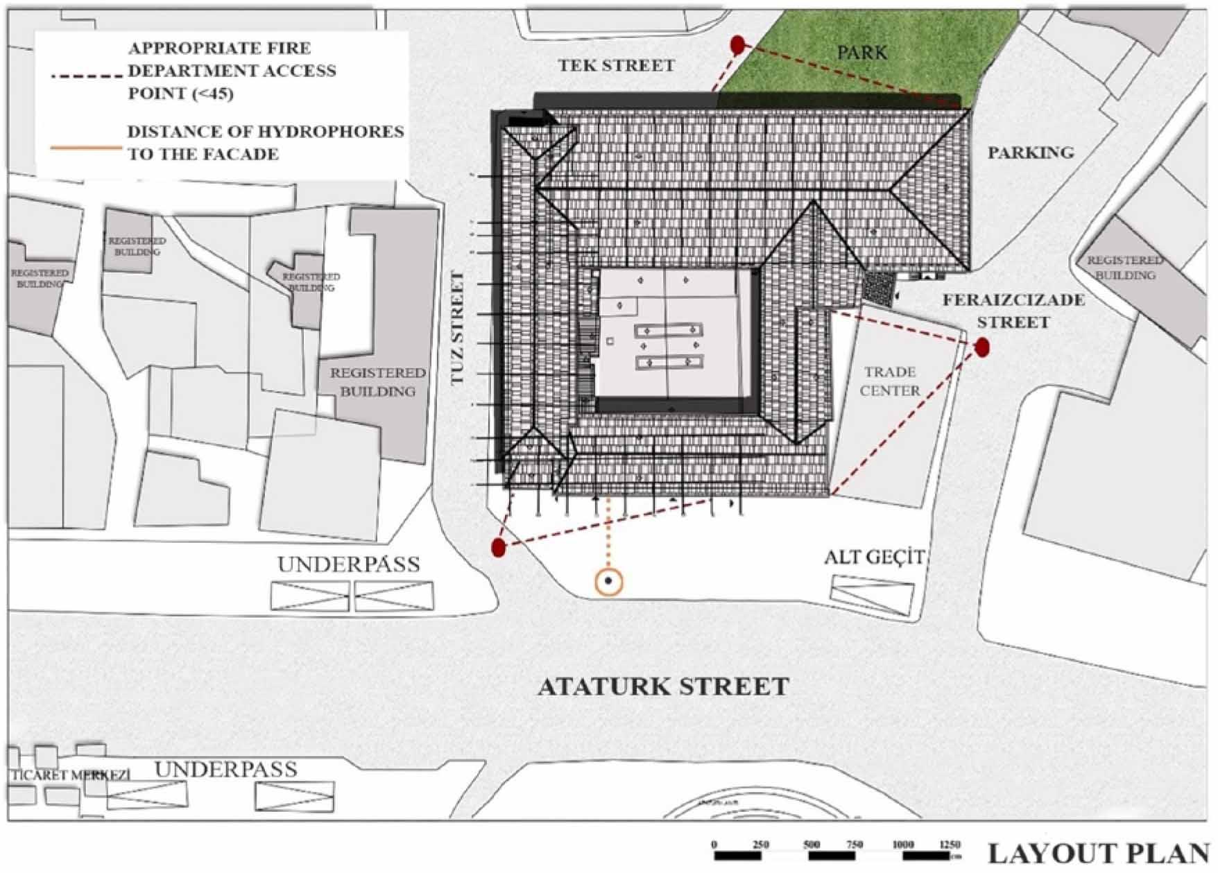 Examination of the Layout of the Theatre Building According to BYKHY Articles. (Created by the author)