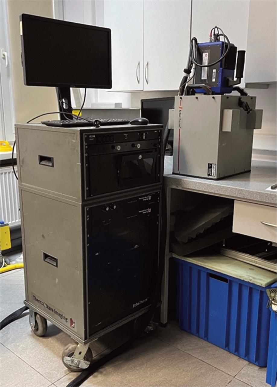 EchoTerm® Thermal Wave Imaging system used to collect TT data images.